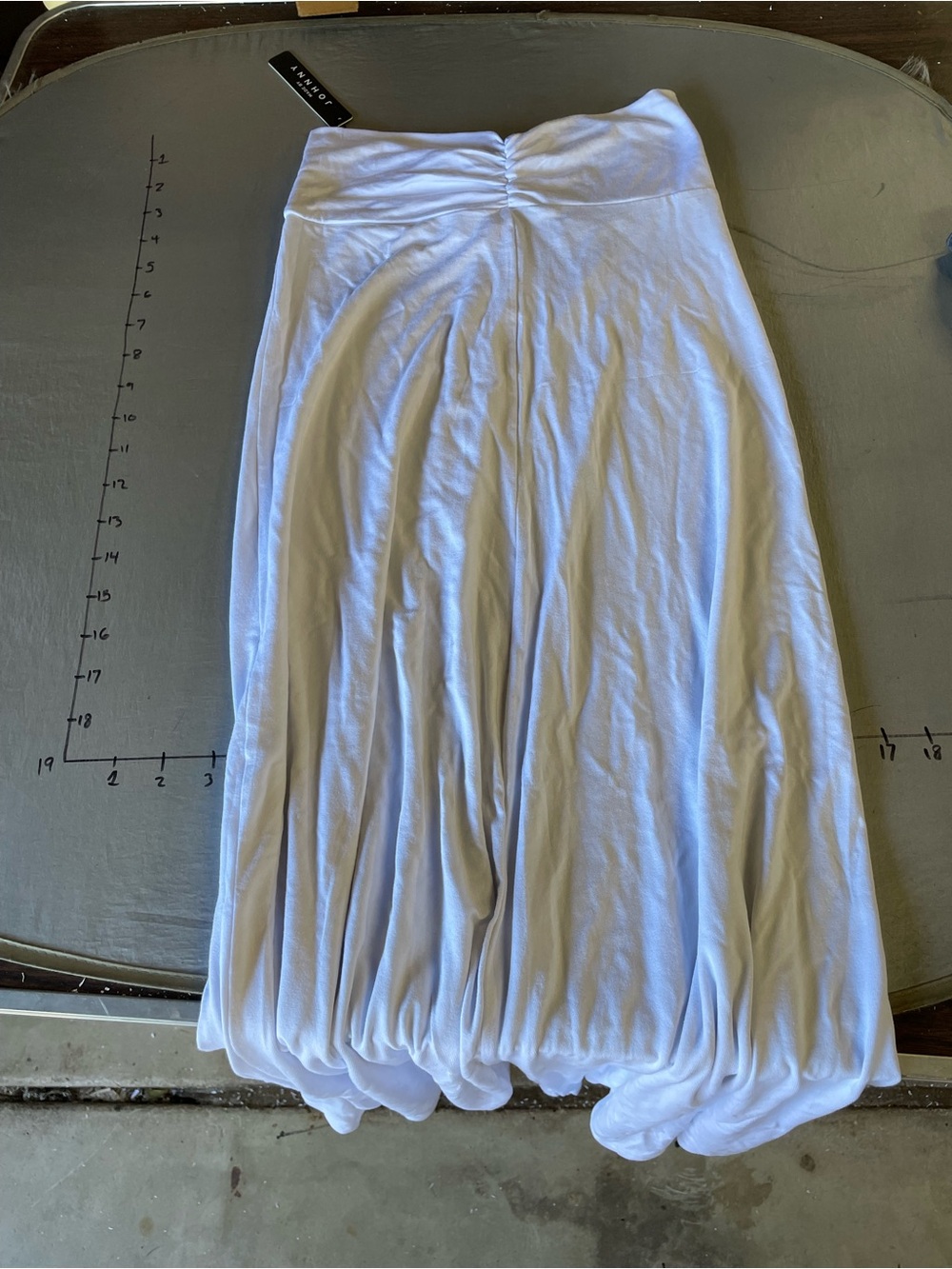 By Johnny white ruched small white long dress  California